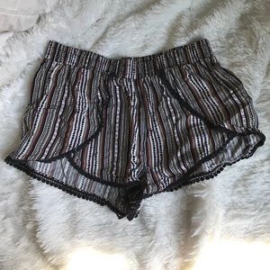 Tribal print fabric shorts